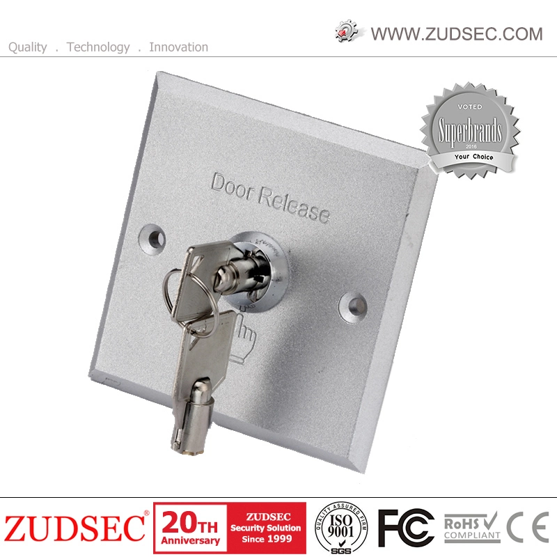 Stainless Steel Door Release Switch Button with Silver Keys